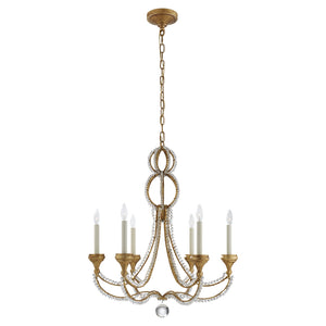 Visual Comfort Signature - NW 5030VG - Six Light Chandelier - Milan - Venetian Gold