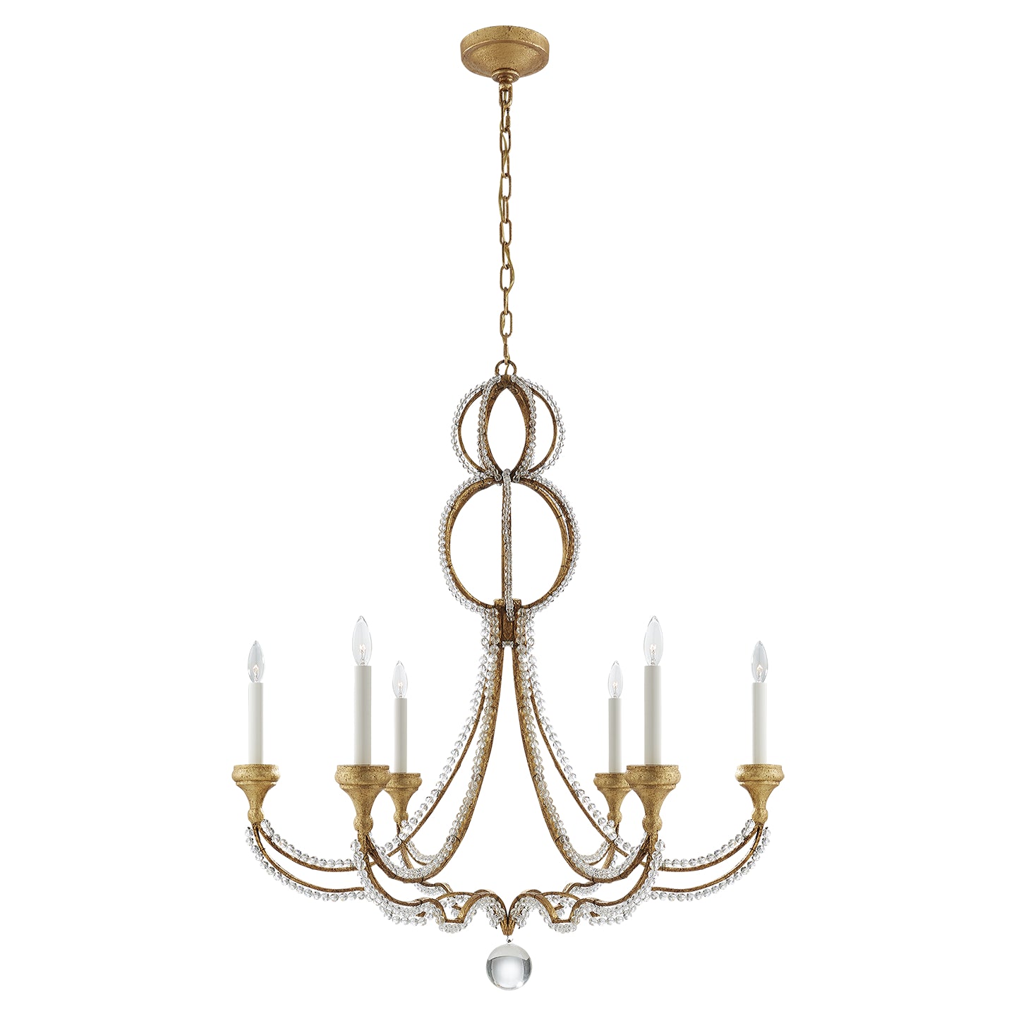 Visual Comfort Signature - NW 5031VG - Six Light Chandelier - Milan - Venetian Gold