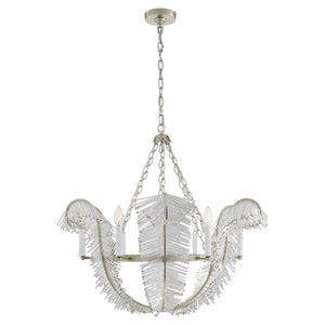 Visual Comfort Signature - NW 5051BSL - Six Light Chandelier - Calais - Burnished Silver Leaf