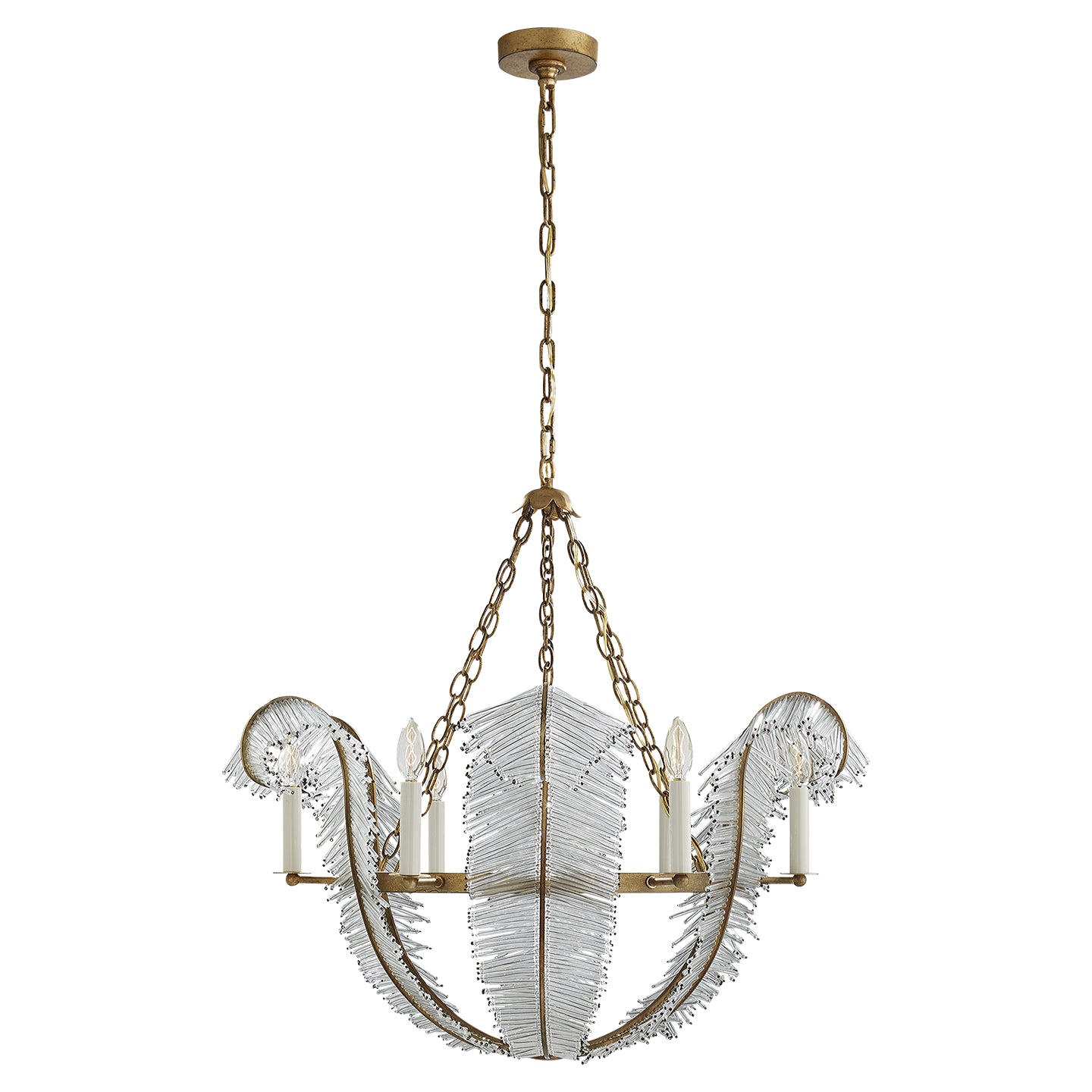 Visual Comfort Signature - NW 5051GI - Six Light Chandelier - Calais - Gilded Iron