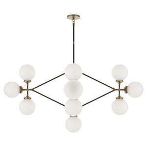 Visual Comfort Signature - S 5024HAB/BLK-WG - 14 Light Chandelier - Bistro - Hand-Rubbed Antique Brass and Black