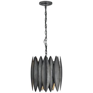 Visual Comfort Signature - S 5047AI - Four Light Chandelier - Hatton - Aged Iron