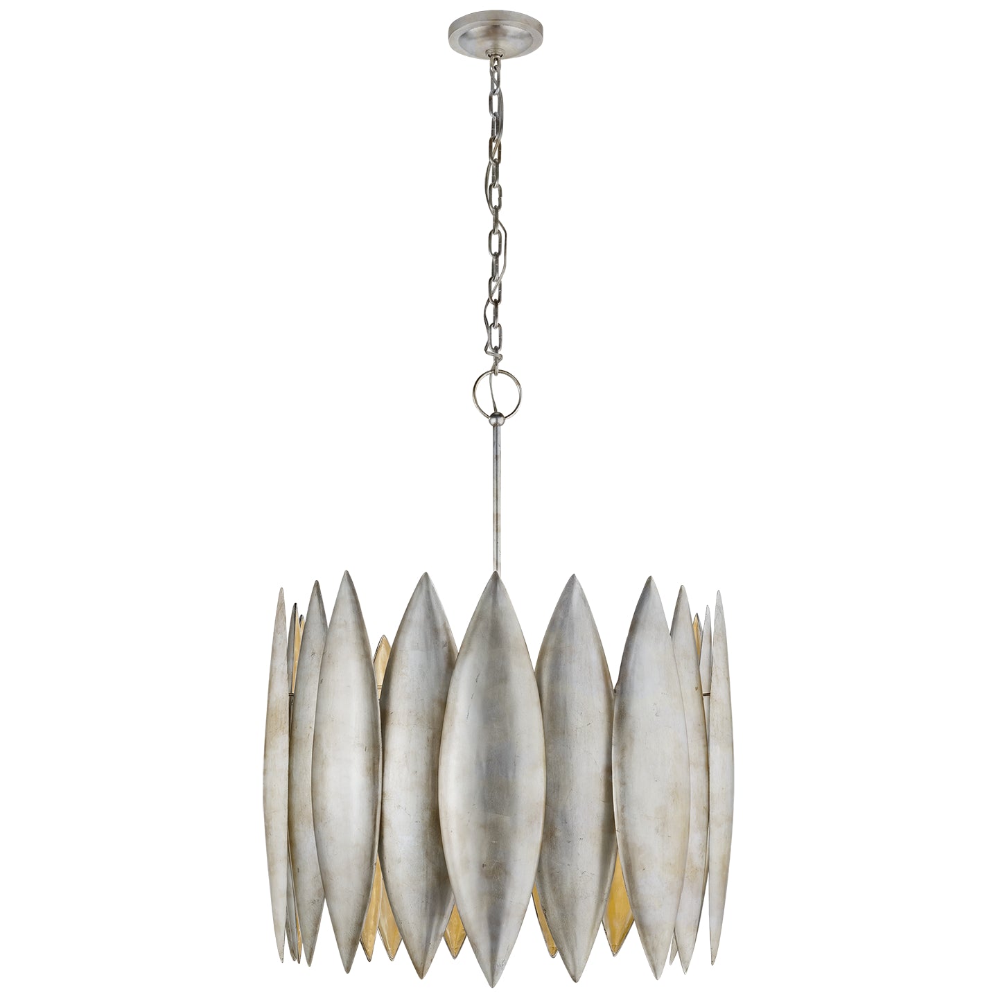 Visual Comfort Signature - S 5048BSL - Four Light Chandelier - Hatton - Burnished Silver Leaf