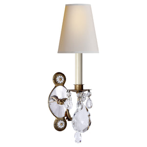 Visual Comfort Signature - TOB 2470GI/CG-PL - One Light Wall Sconce - Yves - Gilded Iron and Crystal