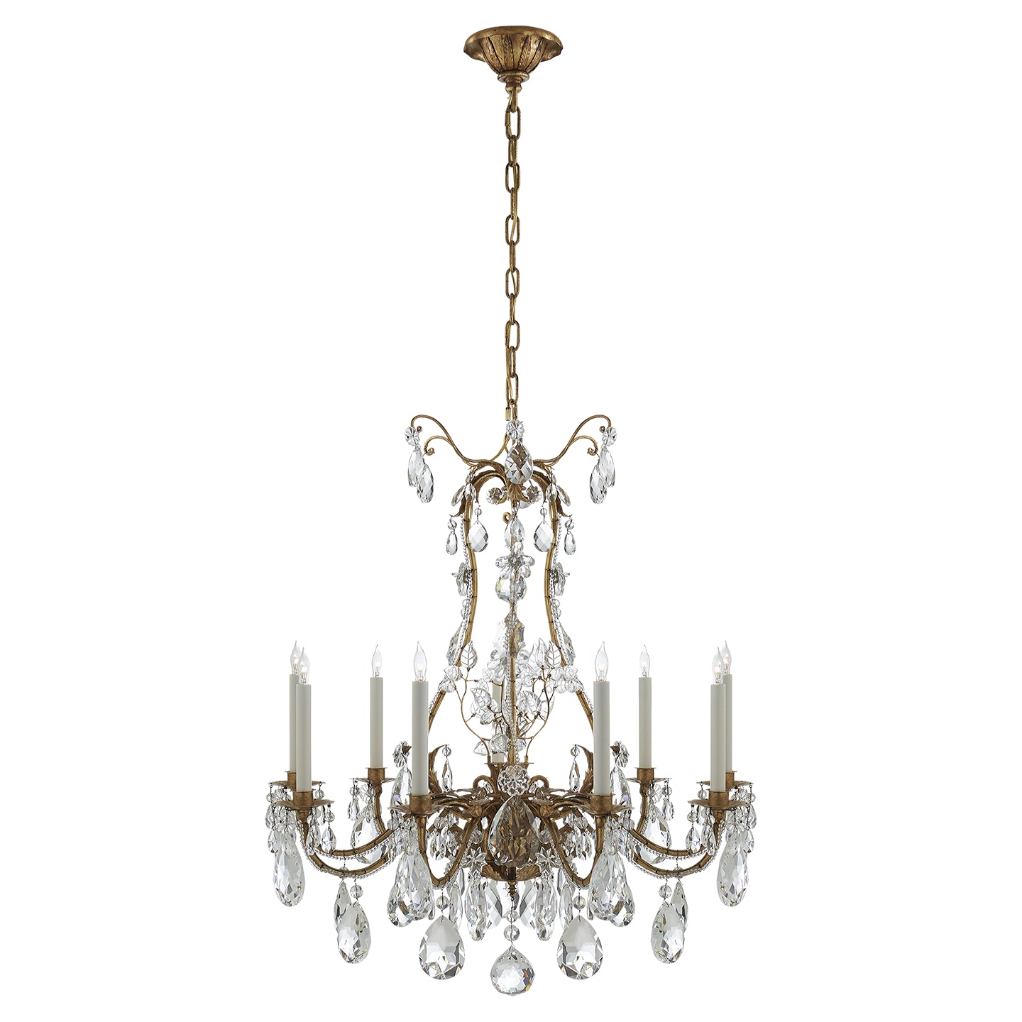 Visual Comfort Signature - TOB 5470GI - Nine Light Chandelier - Yves - Gilded Iron