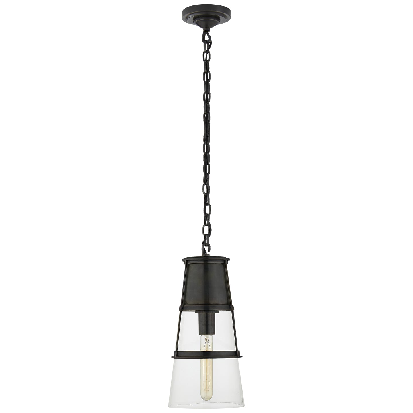 Visual Comfort Signature - TOB 5752BZ-CG - One Light Pendant - Robinson - Bronze