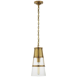 Visual Comfort Signature - TOB 5752HAB-CG - One Light Pendant - Robinson - Hand-Rubbed Antique Brass