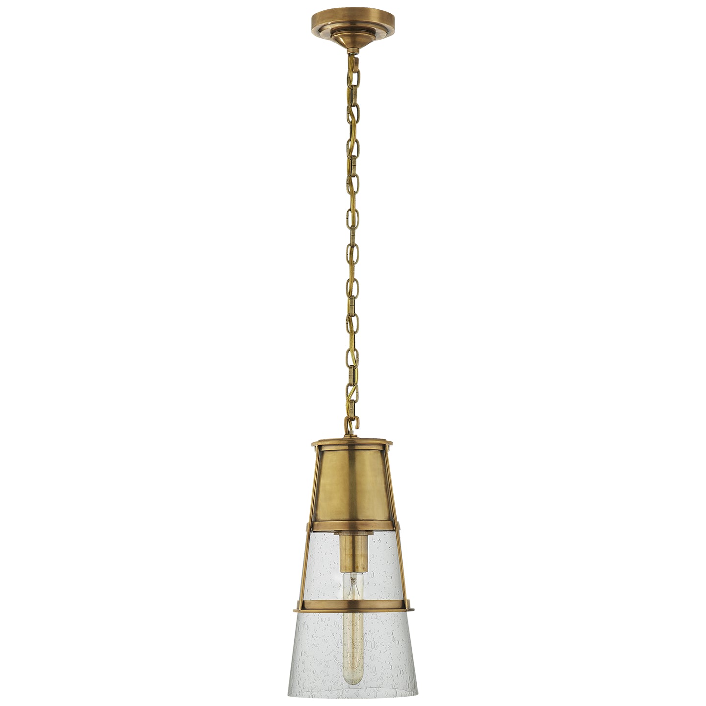 Visual Comfort Signature - TOB 5752HAB-SG - One Light Pendant - Robinson - Hand-Rubbed Antique Brass