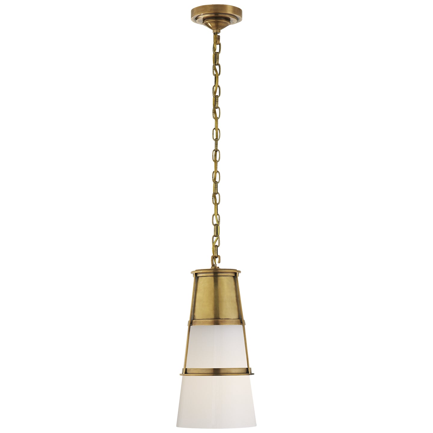 Visual Comfort Signature - TOB 5752HAB-WG - One Light Pendant - Robinson - Hand-Rubbed Antique Brass