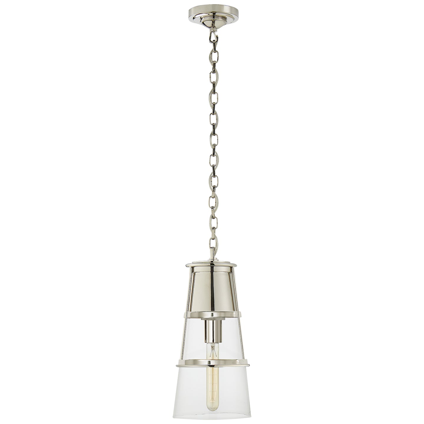 Visual Comfort Signature - TOB 5752PN-CG - One Light Pendant - Robinson - Polished Nickel