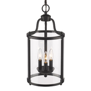 Golden - 1157-3P BLK - Three Light Pendant - Payton BLK - Matte Black