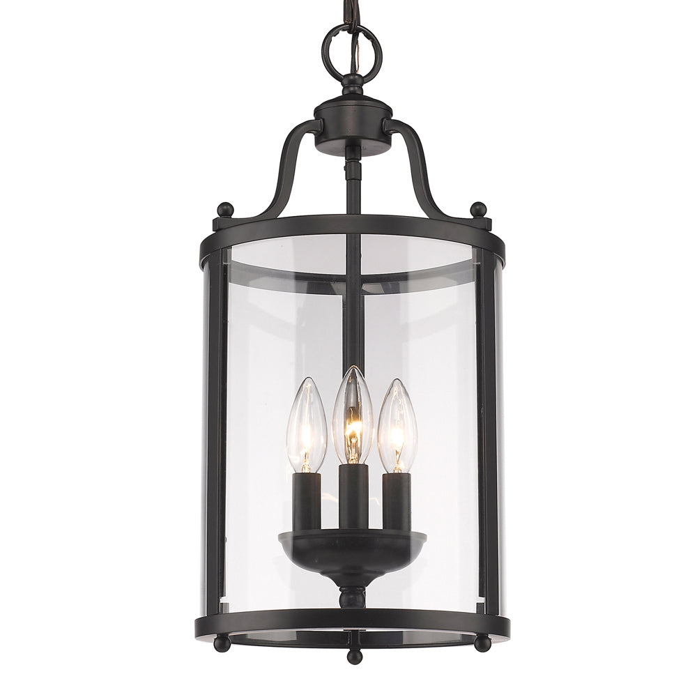 Golden - 1157-3P BLK - Three Light Pendant - Payton BLK - Matte Black