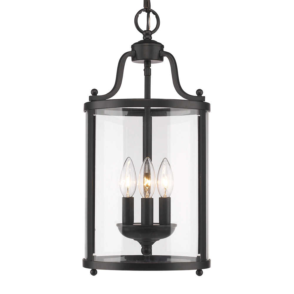 Golden - 1157-3P BLK - Three Light Pendant - Payton BLK - Matte Black