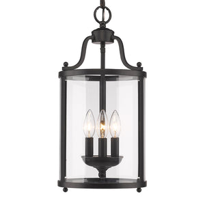 Golden - 1157-3P BLK - Three Light Pendant - Payton BLK - Matte Black