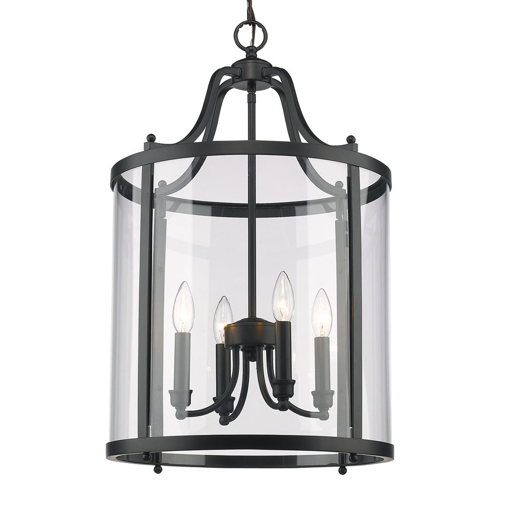 Golden - 1157-4P BLK - Four Light Pendant - Payton BLK - Matte Black