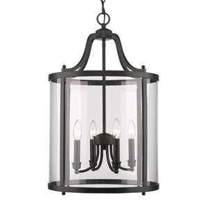 Golden - 1157-4P BLK - Four Light Pendant - Payton BLK - Matte Black