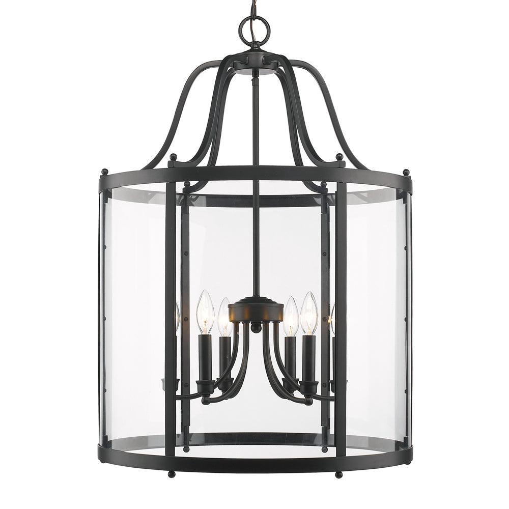 Golden - 1157-6P BLK - Six Light Pendant - Payton BLK - Matte Black