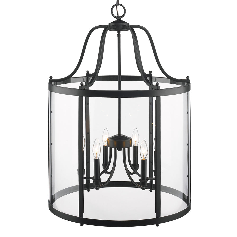 Golden - 1157-6P BLK - Six Light Pendant - Payton BLK - Matte Black