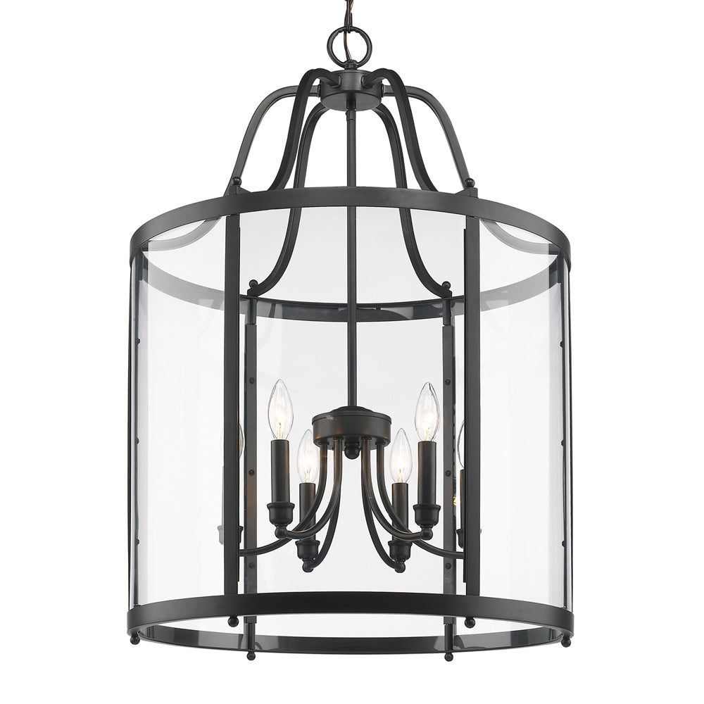 Golden - 1157-6P BLK - Six Light Pendant - Payton BLK - Matte Black