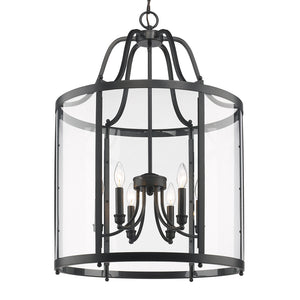 Golden - 1157-6P BLK - Six Light Pendant - Payton BLK - Matte Black