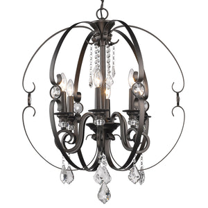 Golden - 1323-6 EBB - Six Light Chandelier - Ella EBB - Brushed Etruscan Bronze