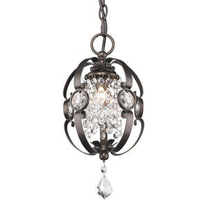 Golden - 1323-M1L EBB - One Light Mini Pendant - Ella EBB - Brushed Etruscan Bronze