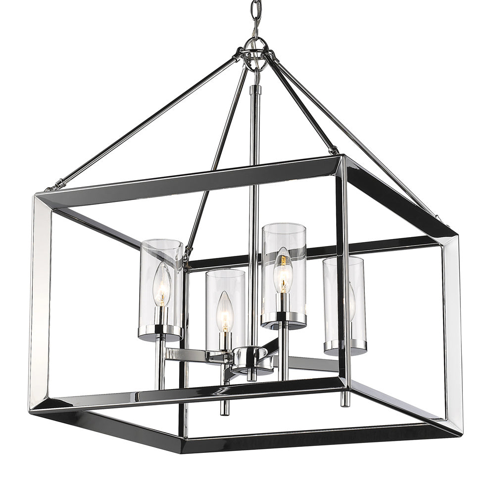 Golden - 2074-4 CH-CLR - Four Light Chandelier - Smyth CH - Chrome