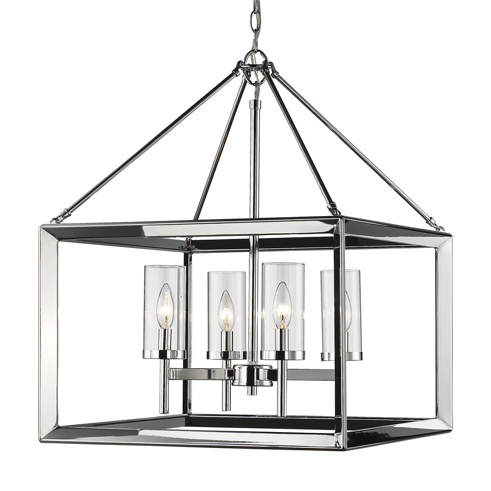 Golden - 2074-4 CH-CLR - Four Light Chandelier - Smyth CH - Chrome