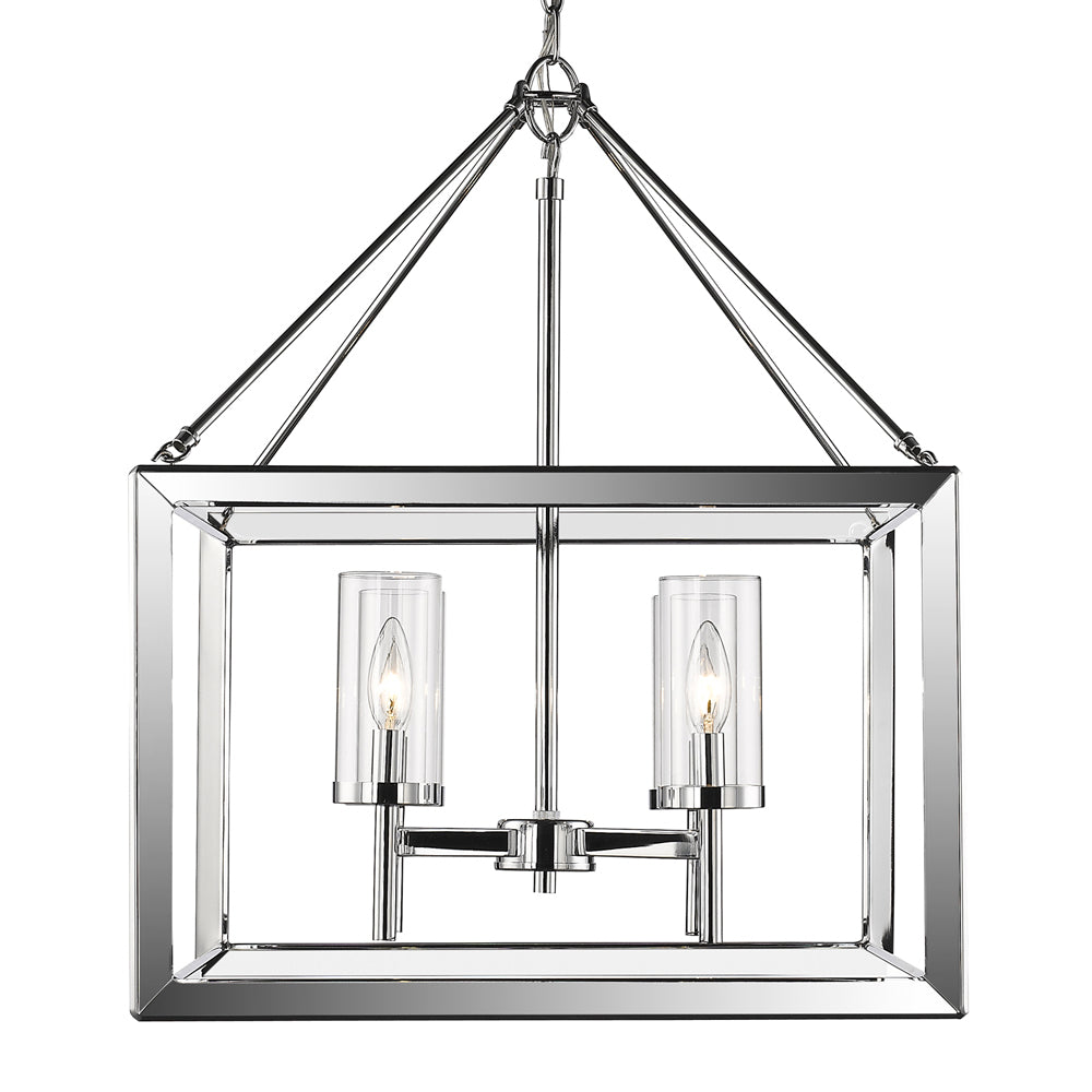 Golden - 2074-4 CH-CLR - Four Light Chandelier - Smyth CH - Chrome