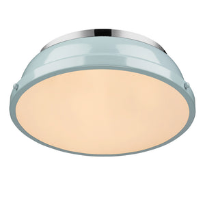 Golden - 3602-14 CH-SF - Two Light Flush Mount - Duncan CH - Chrome