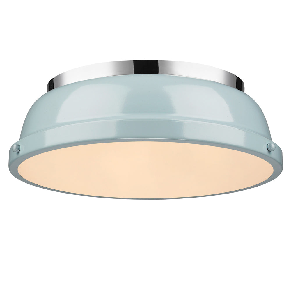 Golden - 3602-14 CH-SF - Two Light Flush Mount - Duncan CH - Chrome