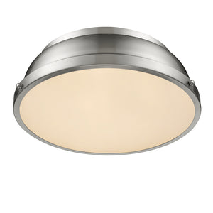 Golden - 3602-14 PW-PW - Two Light Flush Mount - Duncan PW - Pewter