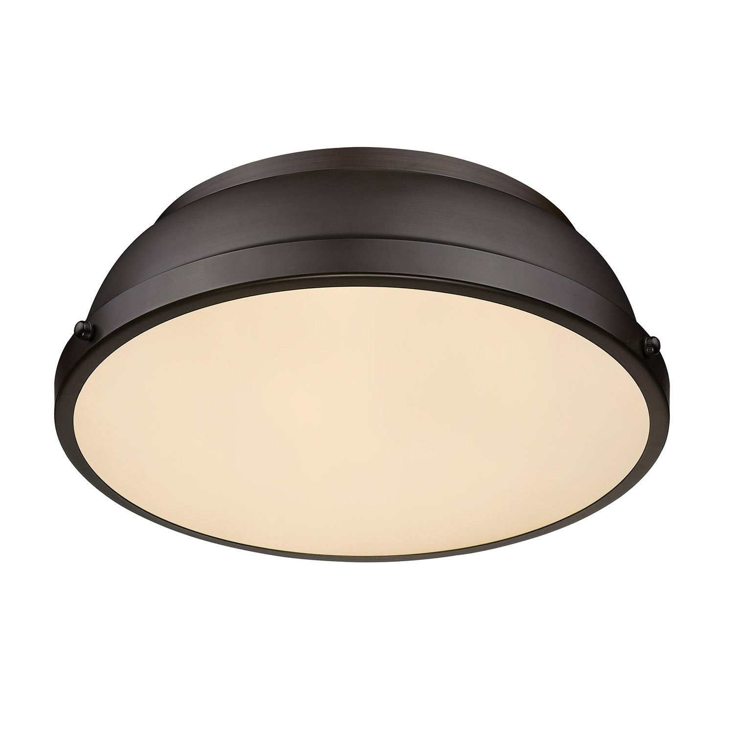 Golden - 3602-14 RBZ-RBZ - Two Light Flush Mount - Duncan RBZ - Rubbed Bronze