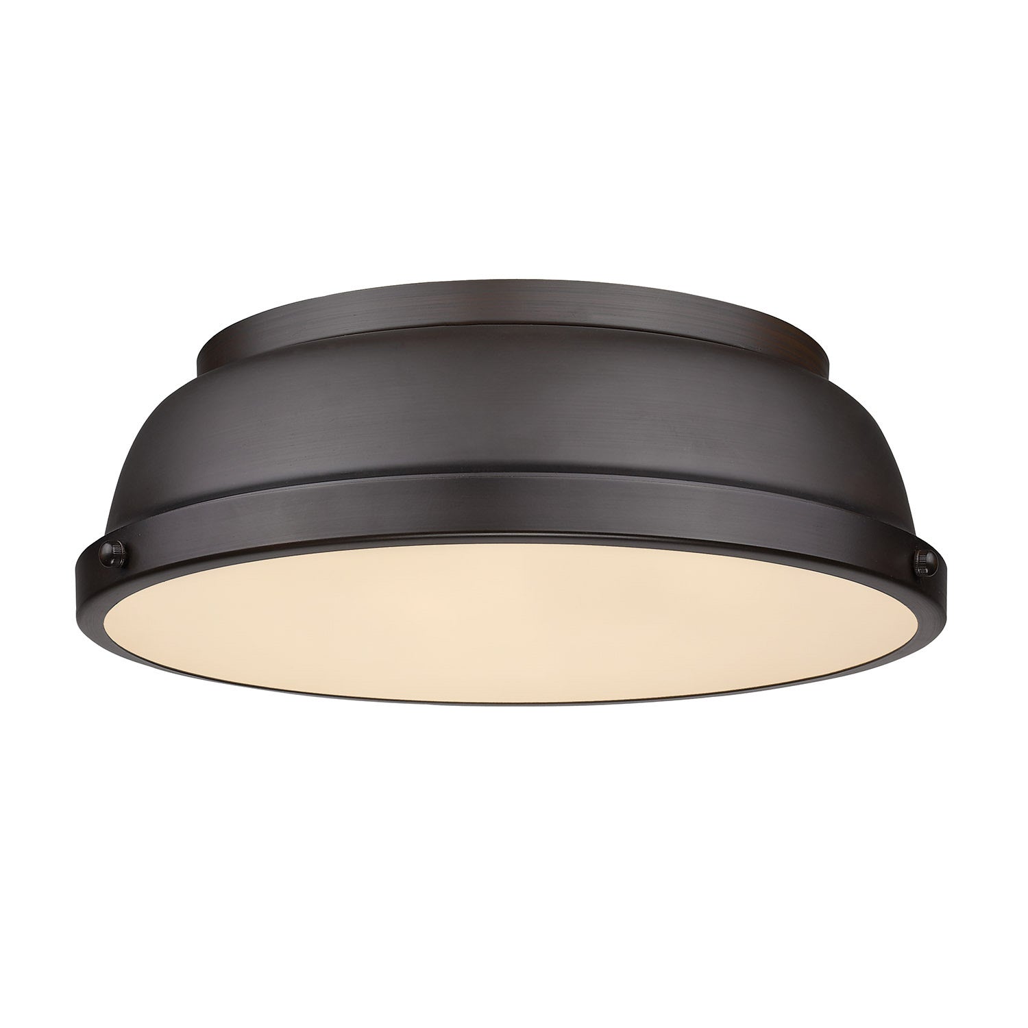 Golden - 3602-14 RBZ-RBZ - Two Light Flush Mount - Duncan RBZ - Rubbed Bronze