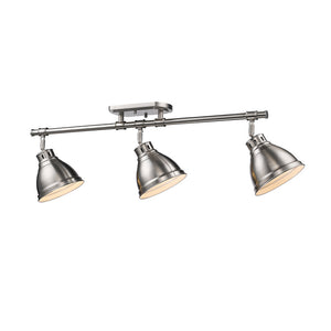 Golden - 3602-3SF PW-PW - Three Light Semi-Flush Mount - Duncan PW - Pewter