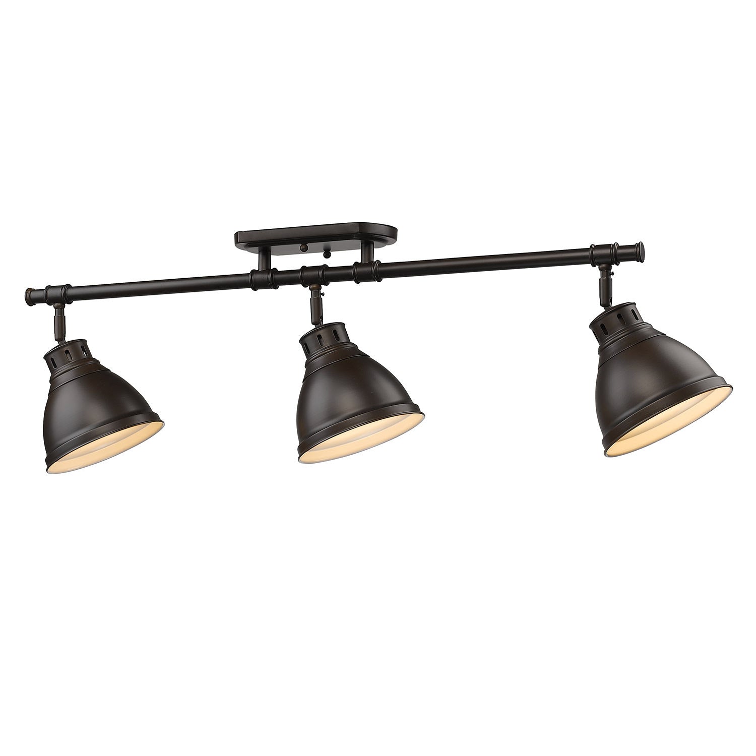 Golden - 3602-3SF RBZ-RBZ - Three Light Semi-Flush Mount - Duncan RBZ - Rubbed Bronze