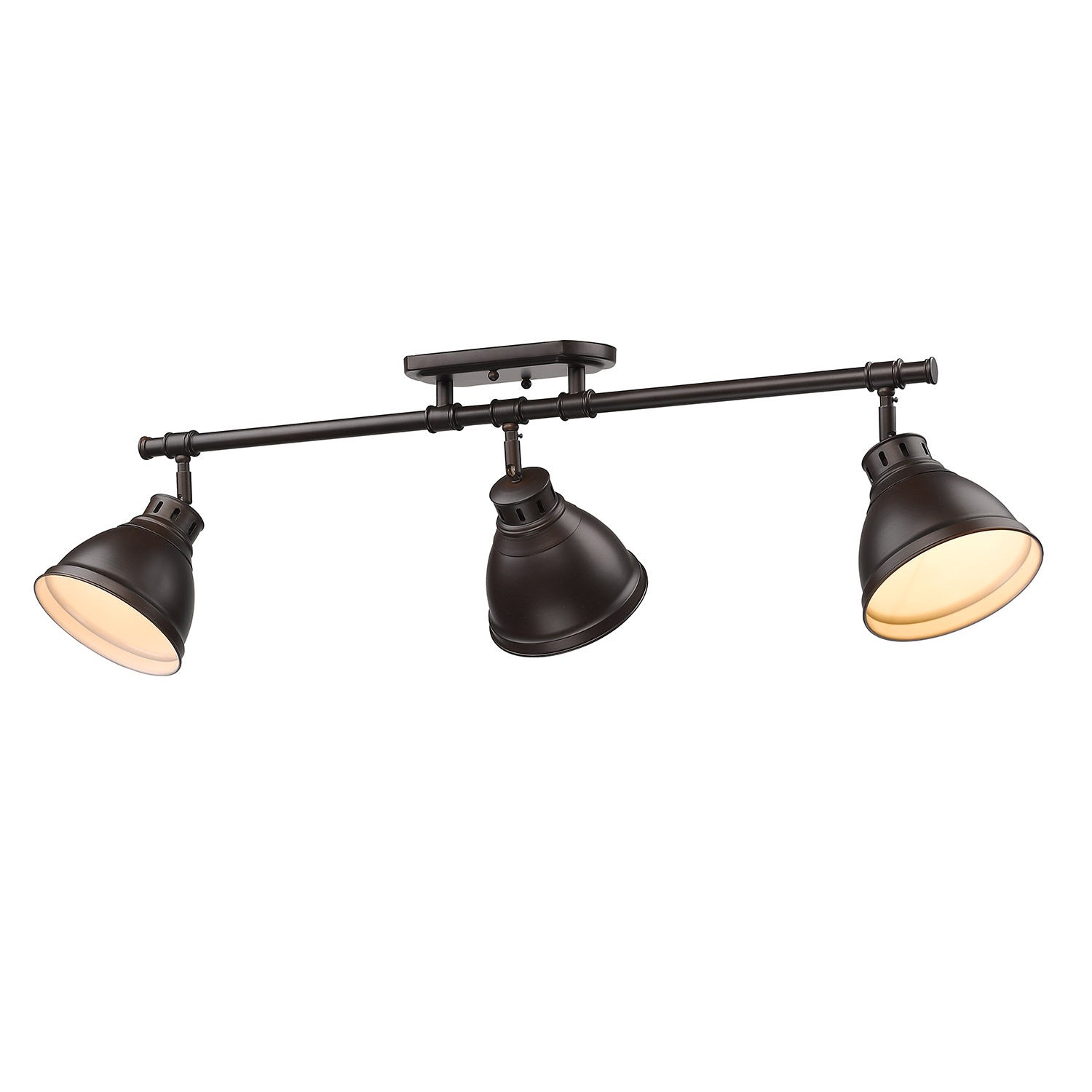 Golden - 3602-3SF RBZ-RBZ - Three Light Semi-Flush Mount - Duncan RBZ - Rubbed Bronze