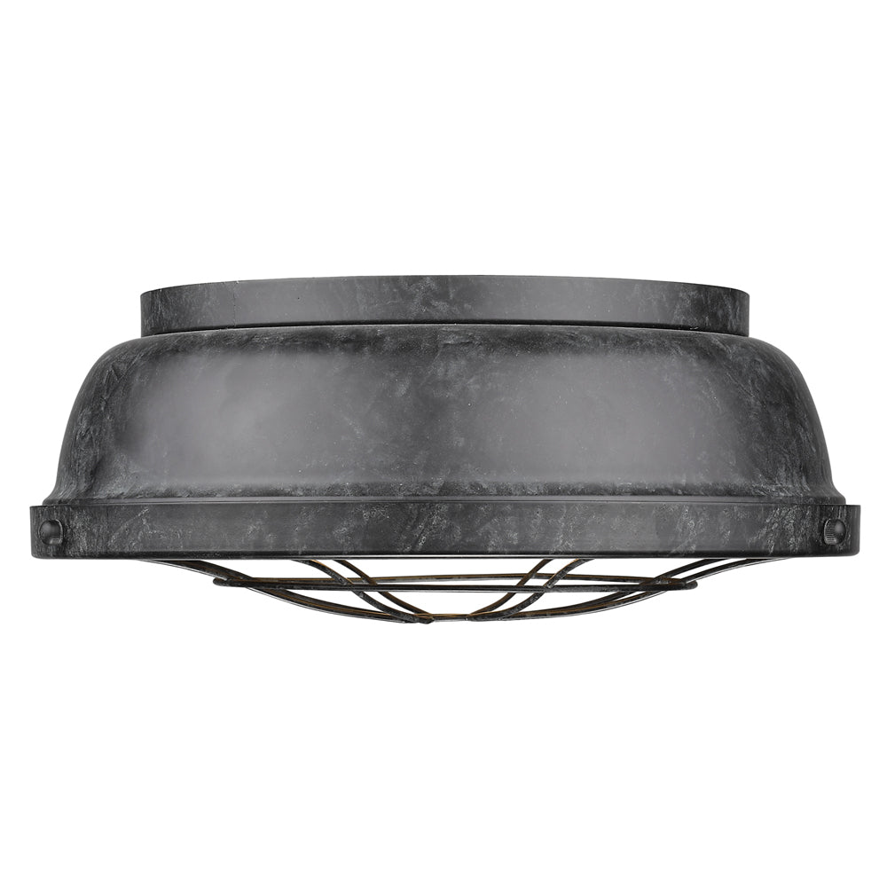 Golden - 7312-FM BP - Two Light Flush Mount - Bartlett BP - Black Patina