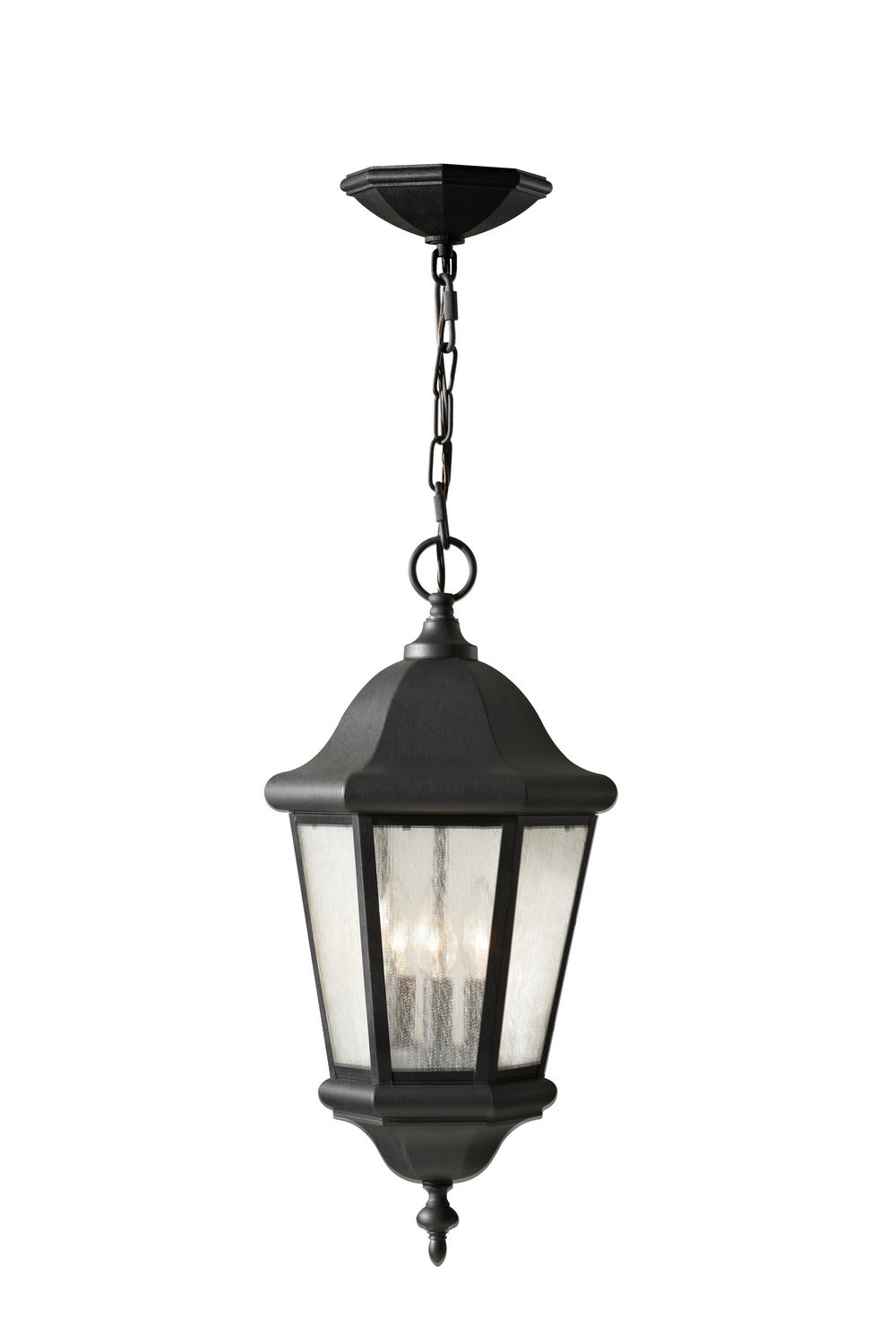 Generation Lighting. - OL5911BK - Three Light Outdoor Pendant - Martinsville - Black