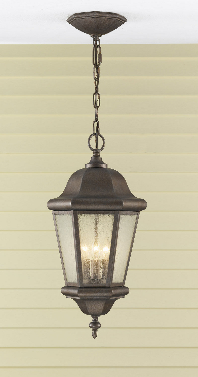 Generation Lighting. - OL5911CB - Three Light Outdoor Pendant - Martinsville - Corinthian Bronze