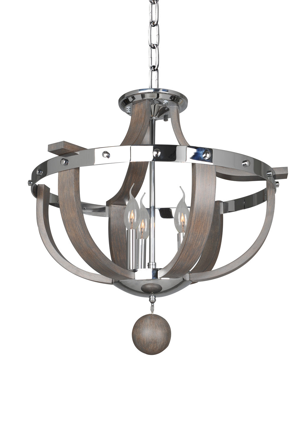 Kalco - 300440CH - Three Light Semi Flush Mount - Sharlow - Chrome