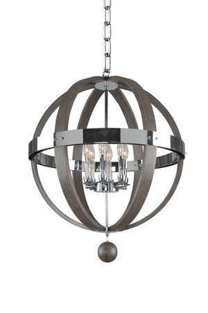 Kalco - 300483CH - Six Light Pendant - Sharlow - Chrome