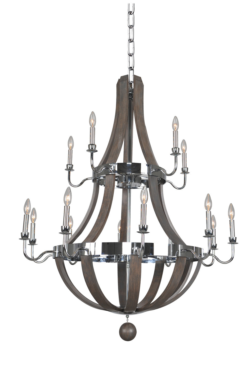 Kalco - 300485CH - 15 Light Chandelier - Sharlow - Chrome