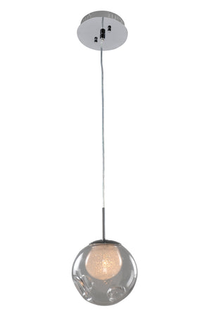 Kalco - 309510CH/CLEAR - One Light Mini Pendant - Meteor - Chrome