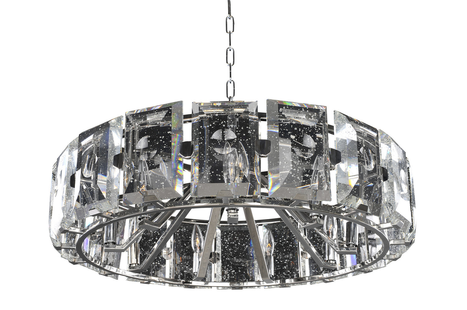 Kalco - 390454SL - Nine Light Pendant - Giada - Stainless Steel