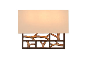 Kalco - 501131BZG - Three Light Wall Sconce - Hudson - Bronze Gold