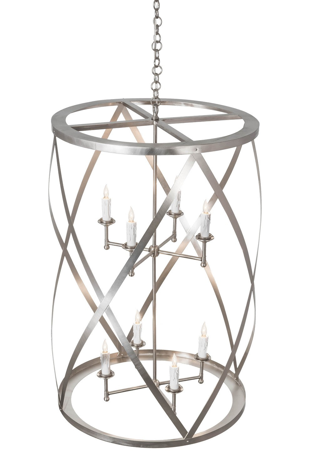 Meyda Tiffany - 172872 - Eight Light Pendant - Desmond - Brushed Nickel