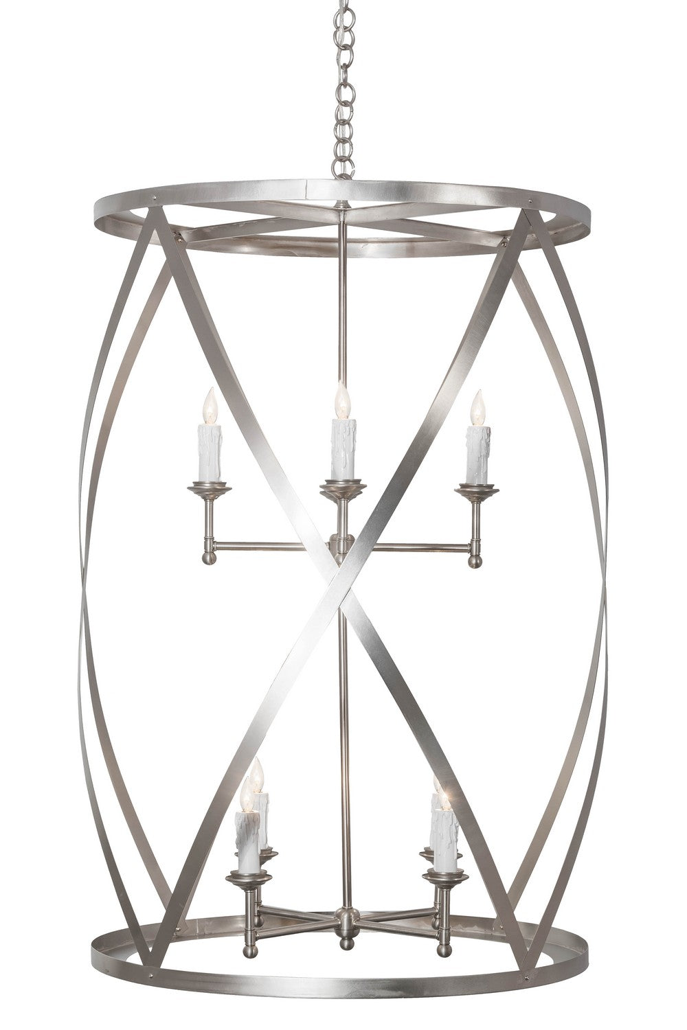 Meyda Tiffany - 172872 - Eight Light Pendant - Desmond - Brushed Nickel