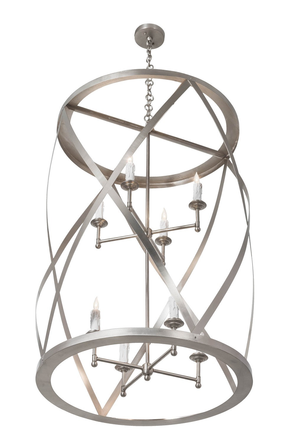 Meyda Tiffany - 172872 - Eight Light Pendant - Desmond - Brushed Nickel