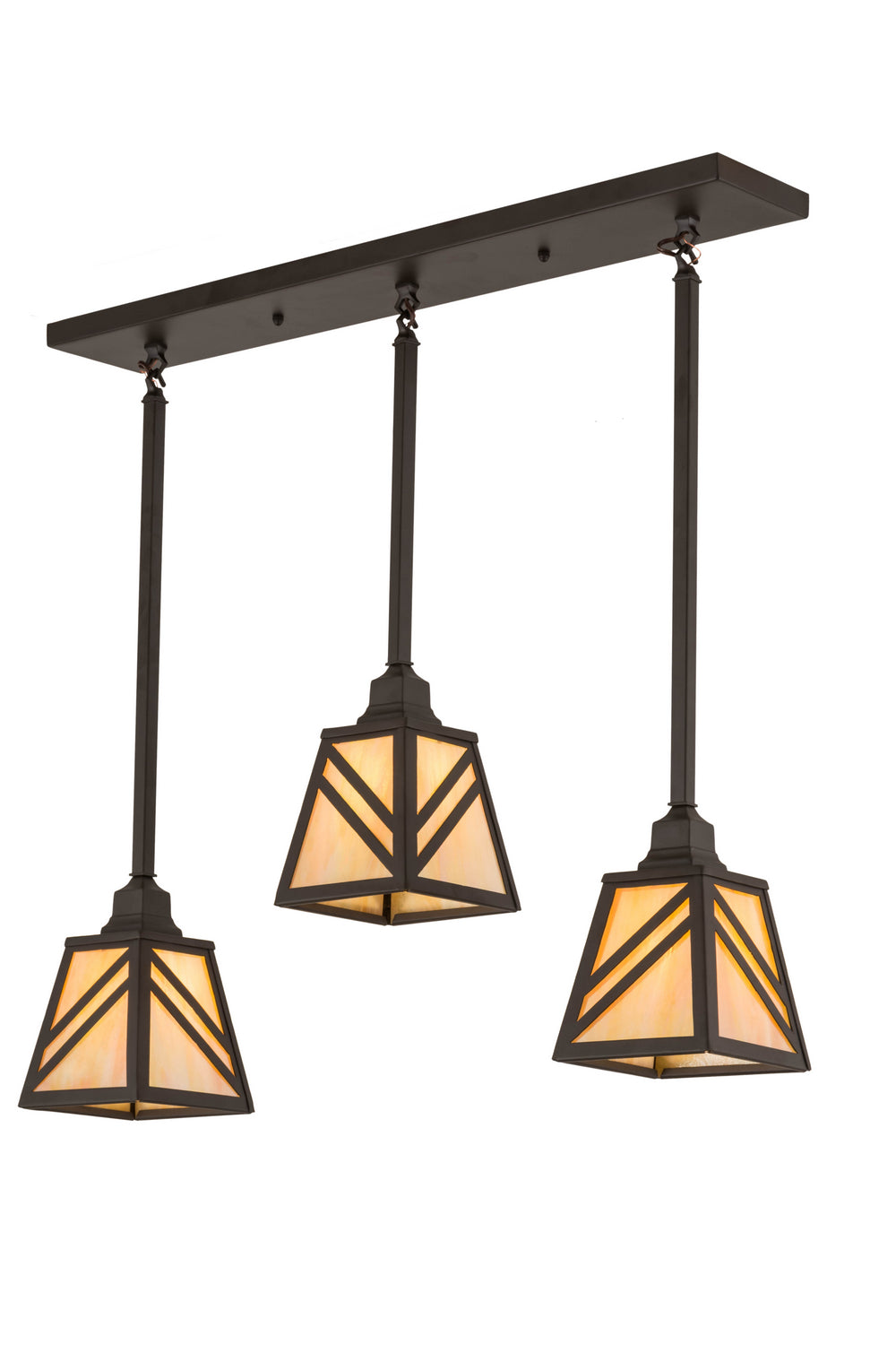 Meyda Tiffany - 177095 - Three Light Pendant - Diagon - Oil Rubbed Bronze